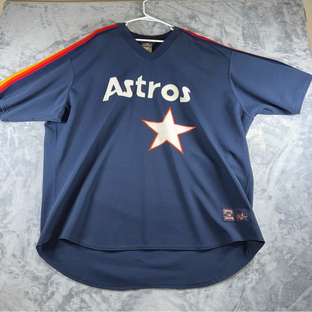 Collection B Navy and Red Astros Jersey